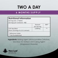 New Leaf Sea Moss Tablets 6 Month Supply